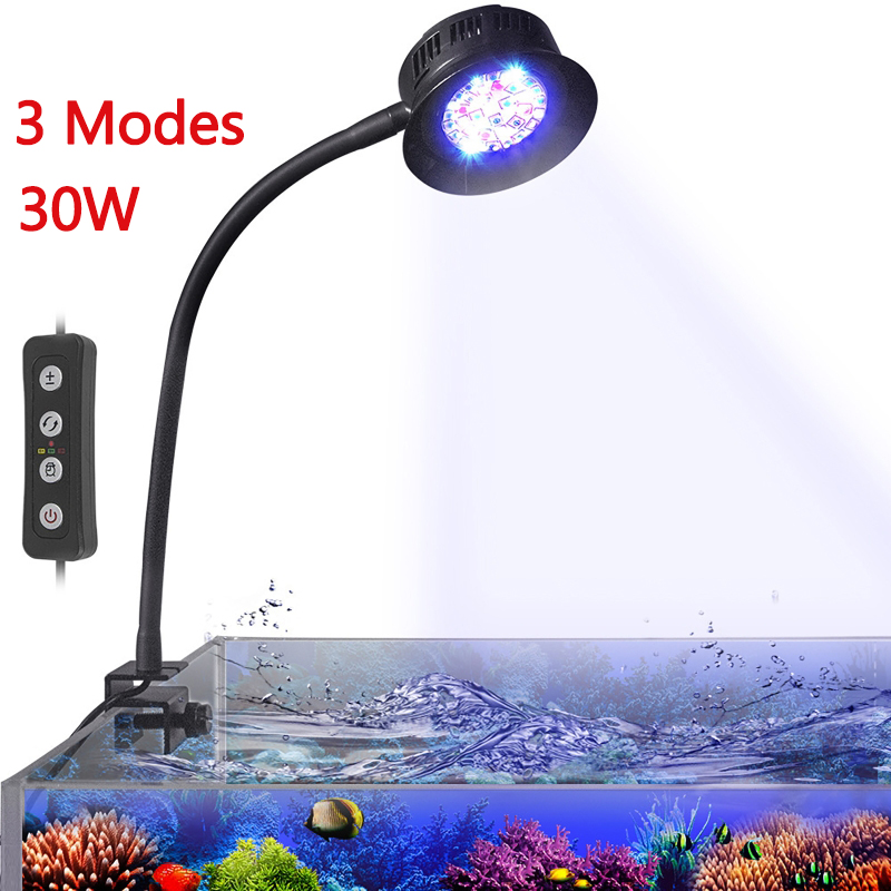 Marine Aquarium Timing - 30W Aquarium LED récif lumière éclairage