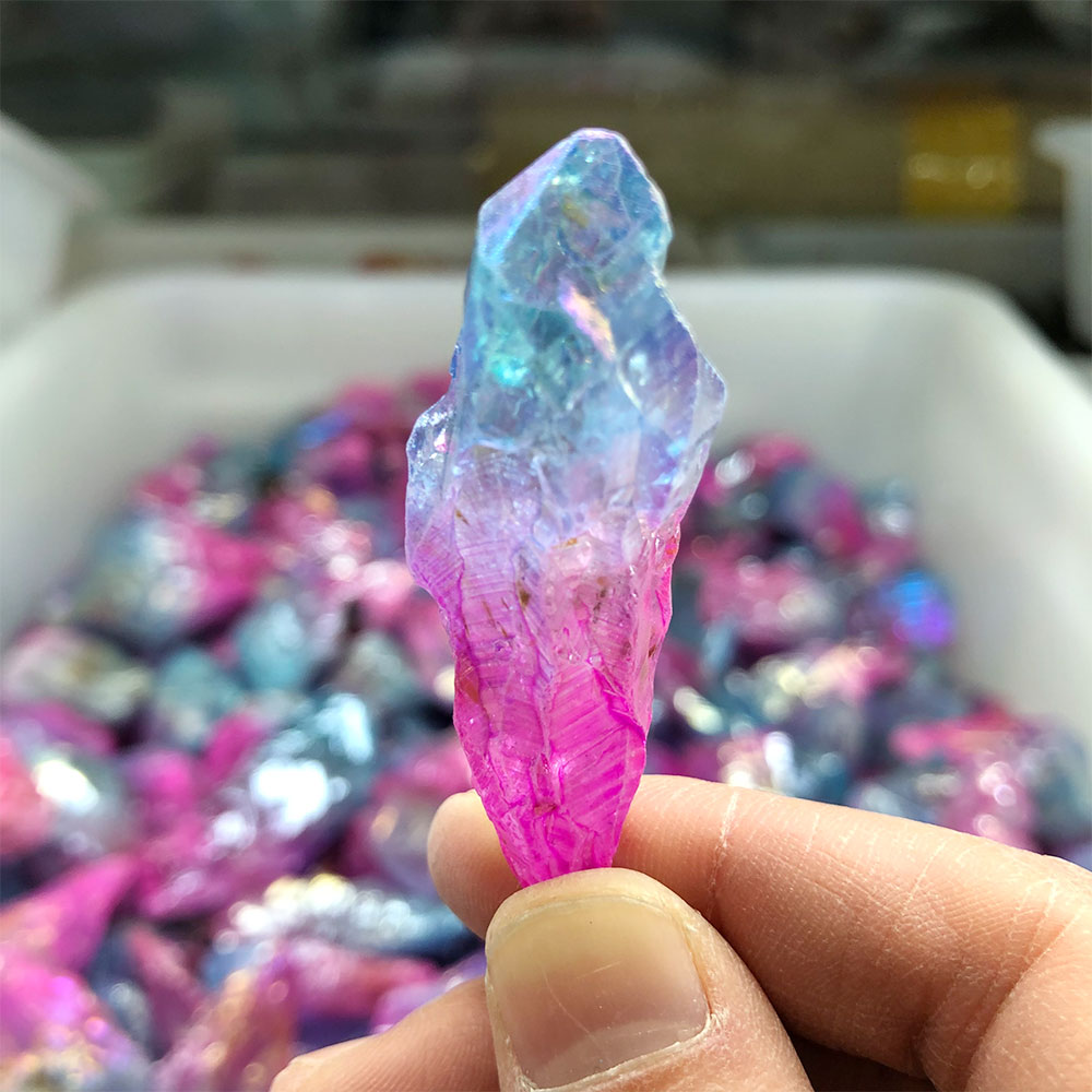 Aquarium Innovative Marine - Cristaux de pointe rose et bleue