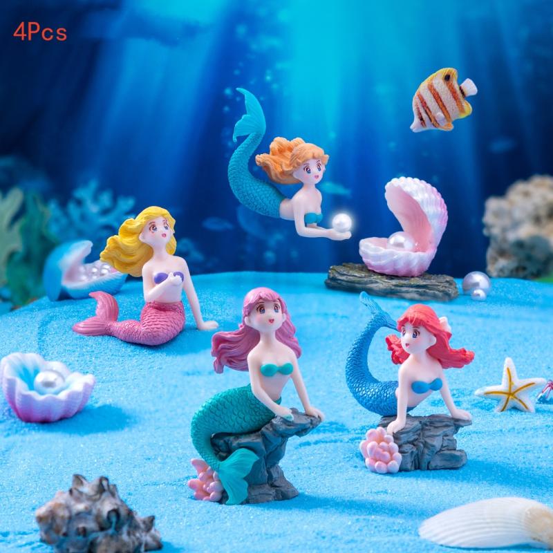 Aquarium Innovative Marine - Figurines miniatures de petite sirène en
