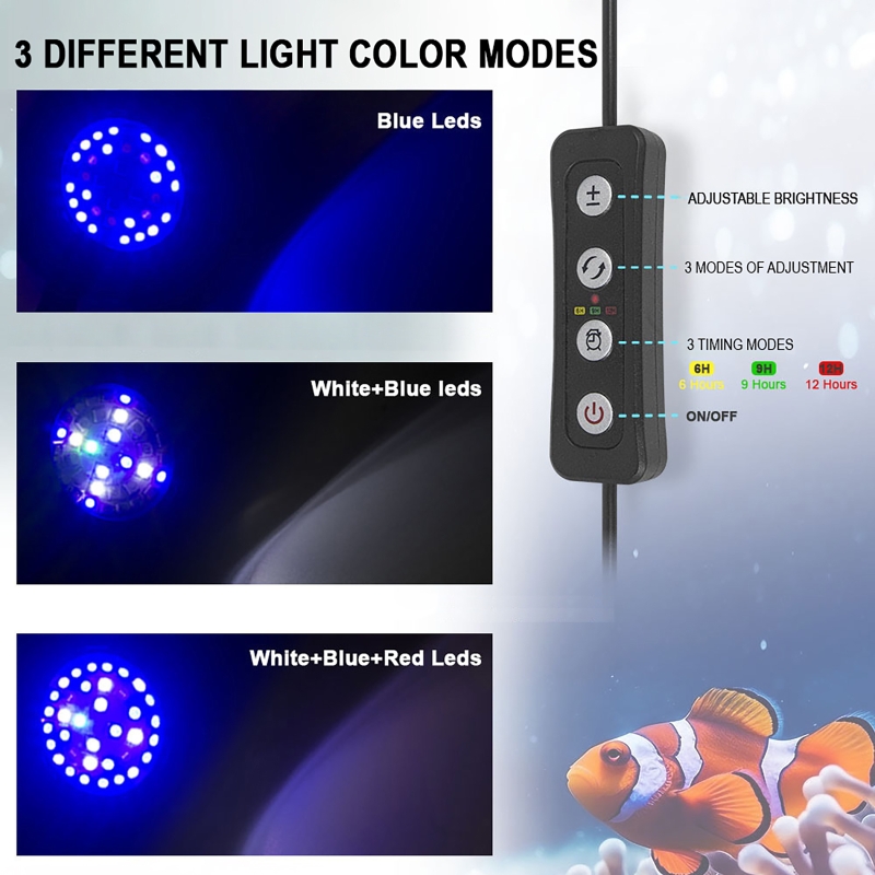 30W Aquarium LED récif lumière - Marine Aquarium Timing avis et prix